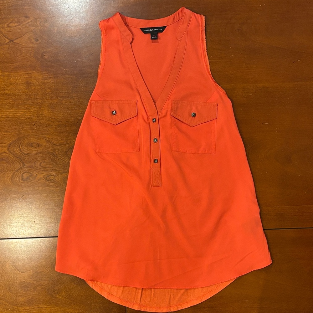 Rock &‎ Republic Coral Sleeveless Racerback Blouse